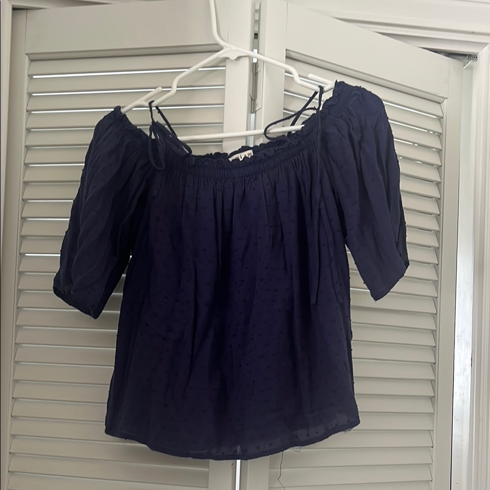 Miami Blue Smocked Relaxed Blouse